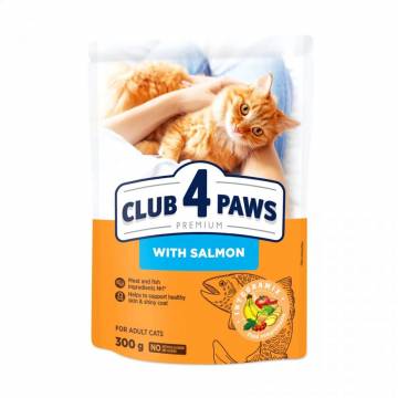 Сухой корм для кошек Club 4 Paws с лососем, 300 г Сухой корм для кошек Club 4 Paws с лососем, 300 г