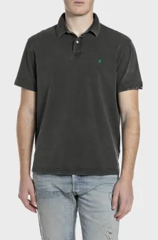 Мужское черное поло Черный XXL Replay M3431A.000.22696M