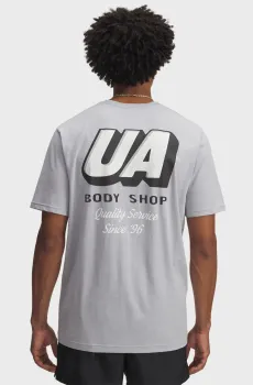 Мужская серая футболка UA 60/40S BODY SHOP SS Серый XXL Under Armour 6004178-011