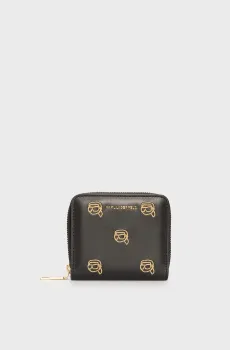 Женский черный кошелек с узором Черный ONESIZE Karl Lagerfeld 246W3205