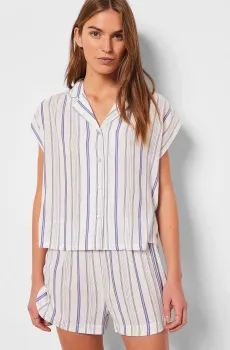 Женская белая рубашка в полоску CANO Белый M Etam 6539434