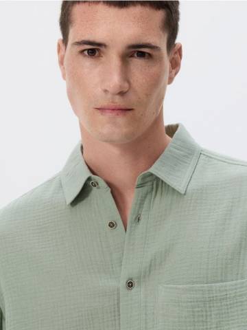 Reserved - MEN`S SHIRT - світло-оливковий - 8447H-81X Reserved - MEN`S SHIRT - світло-оливковий - 8447H-81X
