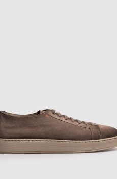 Коричневые замшевые кроссовки с эффектом деграде