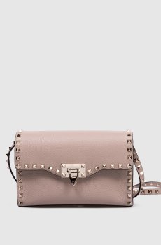 Бежевая кожаная сумка Rockstud