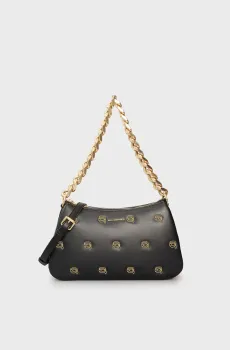 Женская черная сумка с узором IKONIK 2.0 SEASONAL SHB AOP Черный ONESIZE Karl Lagerfeld 246W3034