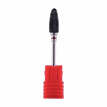 Керамическая насадка для фрезера Vizavi Professional F Flame Bit, черная, красная насечка Керамическая насадка для фрезера Vizavi Professional F Flame Bit, черная, красная насечка