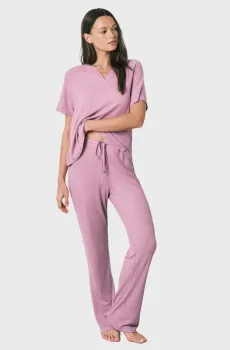 Женская сиреневая пижама (футболка, брюки) Сиреневый XS womensecret 4753109