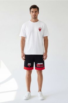 Шорти з принтом Chicago Bulls NBA - чорний