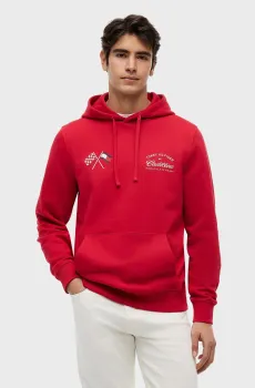 Мужское красное худи TH x Cadillac Formula 1® Team Красный S Tommy Hilfiger MN0MN00099