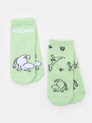 Шкарпетки, 2 пари The Moomins - світло-зелений Шкарпетки, 2 пари The Moomins - світло-зелений