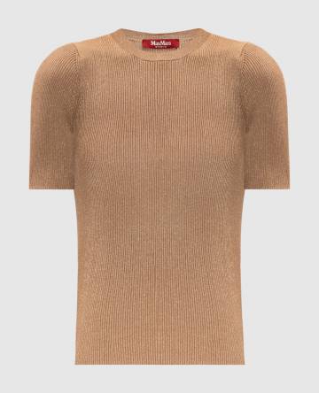 Бежевый топ SVELTO с люрексом