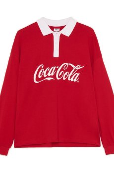 Cropp - Блузка з коміром Coca-Cola - червоний