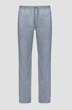 Мужские синие льняные брюки Синий 36-34 Karl Lagerfeld 532819.255815;690