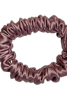 Резинка для волос ScrunchyUA тонкая, из шелка, темно-розовая, 1 шт (SCR0096SKLUA)