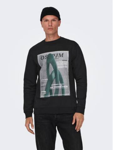 Only & Sons Світшот 22026379 Чорний Regular Fit Only & Sons Світшот 22026379 Чорний Regular Fit