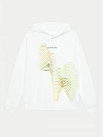 Calvin Klein Jeans Світшот Meta Minimal Graphic IG0IG02413 Білий Relaxed Fit Calvin Klein Jeans Світшот Meta Minimal Graphic IG0IG02413 Білий Relaxed Fit