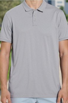 Бавовняна сорочка поло - сірий