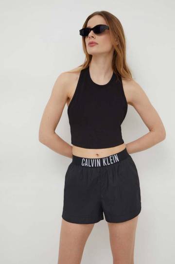 Пляжный топ Calvin Klein цвет чёрный Пляжный топ Calvin Klein цвет чёрный