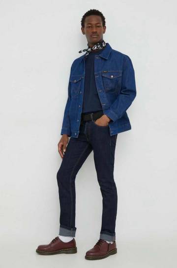 Футболка G-Star мужской цвет синий однотонный