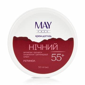 Ночной крем-уход для лица MAY face 55+, 50 мл Ночной крем-уход для лица MAY face 55+, 50 мл