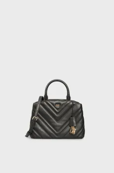 Женская черная кожаная сумка Черный ONESIZE DKNY R24DBV19