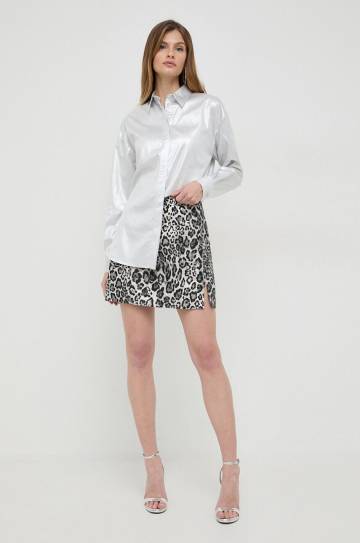 Рубашка Pinko женская цвет серый relaxed классический воротник Рубашка Pinko женская цвет серый relaxed классический воротник