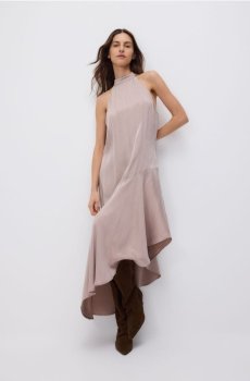 Reserved - Сукня з додаванням ліоцелу - бежевий - 852KB-08X