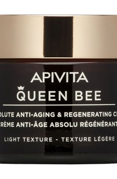 Антивозрастной регенерирующий крем для лица Apivita Queen Bee Absolute Anti Aging & Regenerating Light Texture Cream, 50 мл