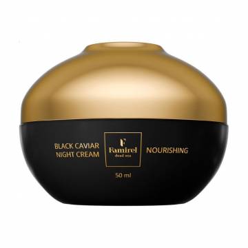 Ночной питательный крем для лица Famirel Black Caviar Nourishing Night Cream с экстрактом черной икры, 50 мл Ночной питательный крем для лица Famirel Black Caviar Nourishing Night Cream с экстрактом черной икры, 50 мл