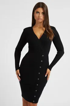 Женское черное платье Черный XS Guess W2BK39.Z2V42;JBLK