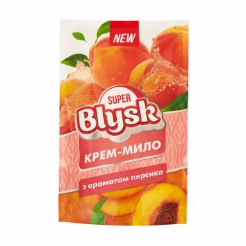 Крем-мыло Super Blysk с ароматом персика, 460 мл (дой-пак) Крем-мыло Super Blysk с ароматом персика, 460 мл (дой-пак)