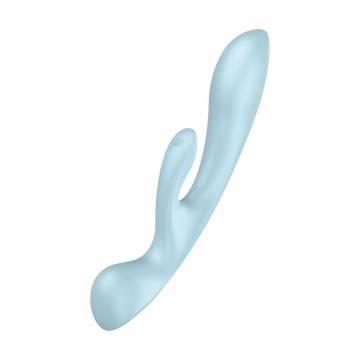 Клиторально-вагинальный вибратор Satisfyer Triple Oh Hybrid Vibrator голубой, 1 шт Клиторально-вагинальный вибратор Satisfyer Triple Oh Hybrid Vibrator голубой, 1 шт