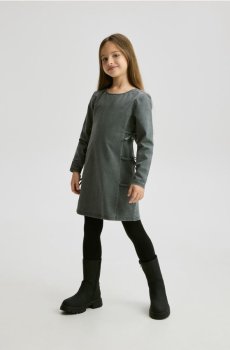 Reserved - Сукня з бантиками - темно-сірий - 255FW-90X