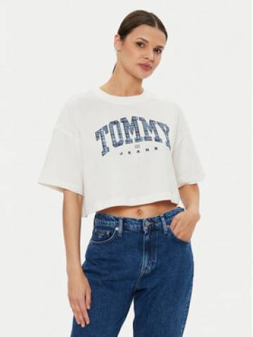 Tommy Jeans Футболка DW0DW18420 Écru Oversize Tommy Jeans Футболка DW0DW18420 Écru Oversize