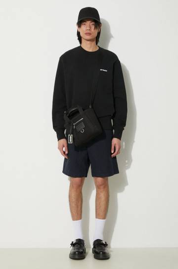 Хлопковая кофта Norse Projects Arne Relaxed Organic Logo мужская цвет чёрный с принтом N20.1302.9999 Хлопковая кофта Norse Projects Arne Relaxed Organic Logo мужская цвет чёрный с принтом N20.1302.9999