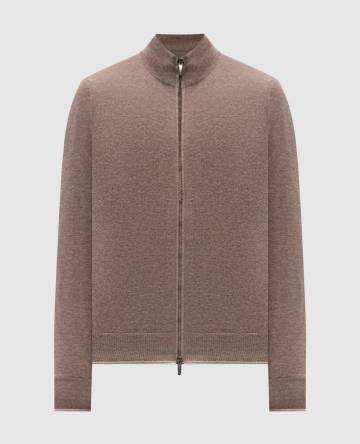 Коричневый кардиган из шерсти и кашемира