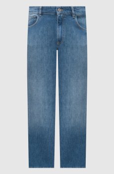 Голубые джинсы с патчем логотипа