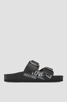 Женские черные слайдеры Черный 36 Moschino JA28193G1I.IA0;000