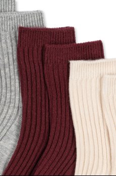 Детские носки с хлопком Konges Sløjd 3 PACK RIB SOCKS