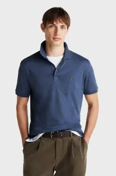 Мужское синее поло LIQUID COTTON REG SEASONAL POLO Синий XL Tommy Hilfiger MW0MW39994
