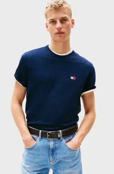 Мужская темно-синяя футболка REG BADGE TEE EXT Синий M Tommy Jeans DM0DM20322