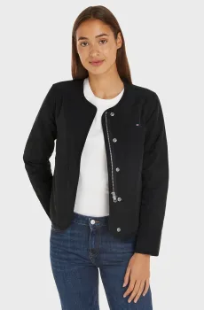 Женская черная куртка JERSEY LINED JACKET Черный S Tommy Hilfiger WW0WW42347