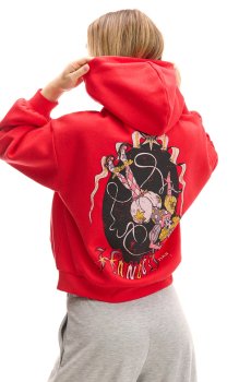 Cropp - Худі з принтом - червоний