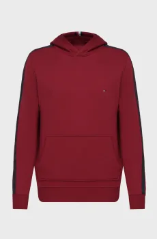 Мужское бордовое худи PREP TAPE HOODY Бордовый S Tommy Hilfiger MW0MW29578