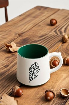 Керамічна чашка з принтом - різнобарвний