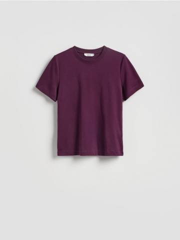 Reserved - Футболка regular fit з мерсеризованої бавовни - фіолетовий - 2292T-45X