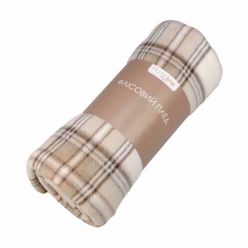 Флисовый плед Home Line Полар, бежевая клетка, 220*160 см (164476) Флисовый плед Home Line Полар, бежевая клетка, 220*160 см (164476)
