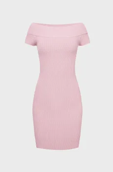 Женское розовое платье LIDIA OFF SHOULDER D Розовый XS Guess W3GK0G.Z2U00