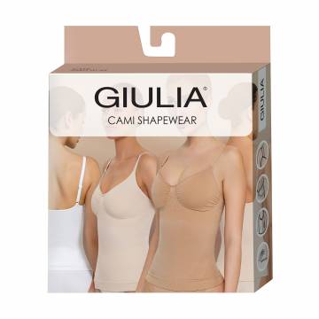 Бесшовная майка женская Giulia Cami Shapewear с легкой коррекцией, Black, размер S/M Бесшовная майка женская Giulia Cami Shapewear с легкой коррекцией, Black, размер S/M