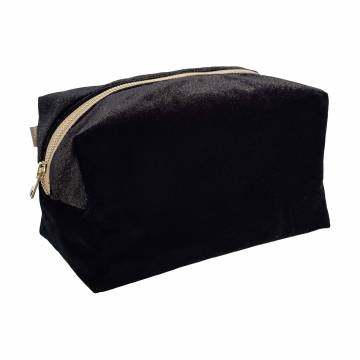 Велюровая косметичка Miso средняя, черная, 23*15*15 см (VEL11-1) Велюровая косметичка Miso средняя, черная, 23*15*15 см (VEL11-1)